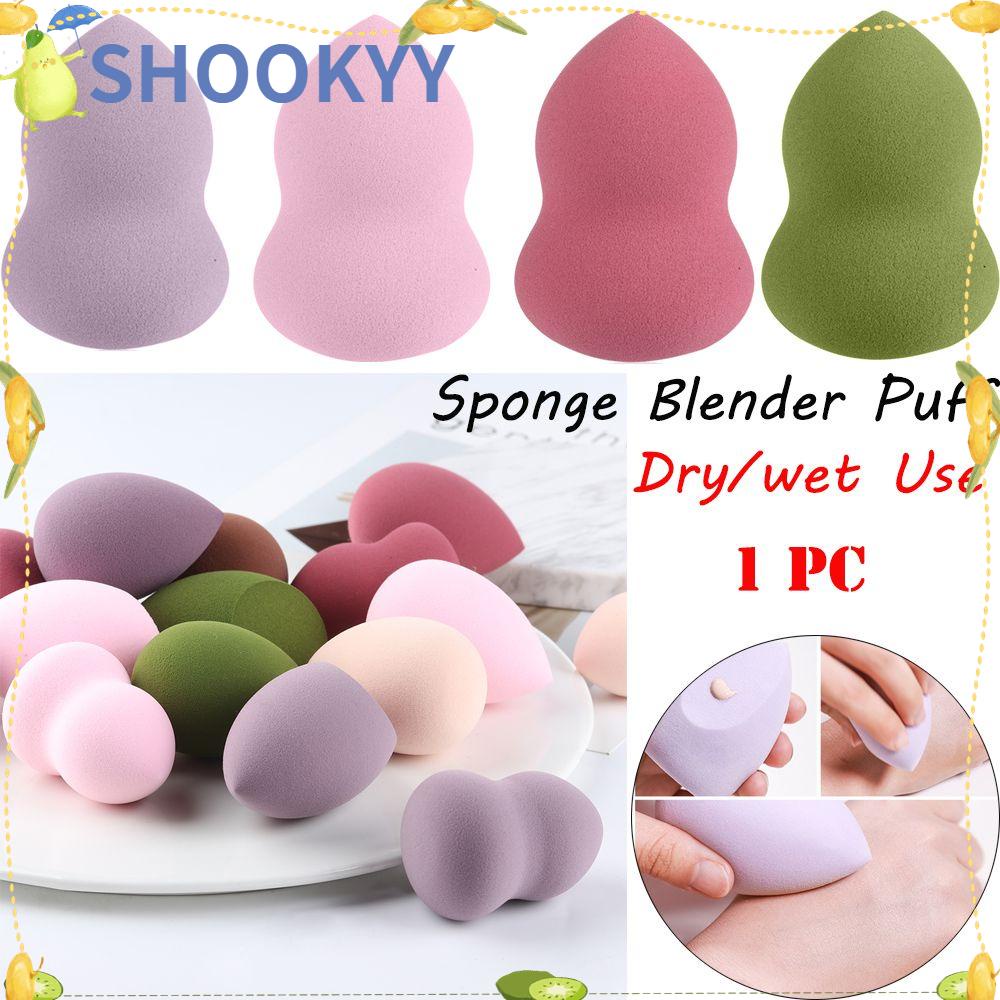 Chookyy 1pc Spons Makeup 3bentuk Tetesan Air Multi Warna Foundation Bedak Puff