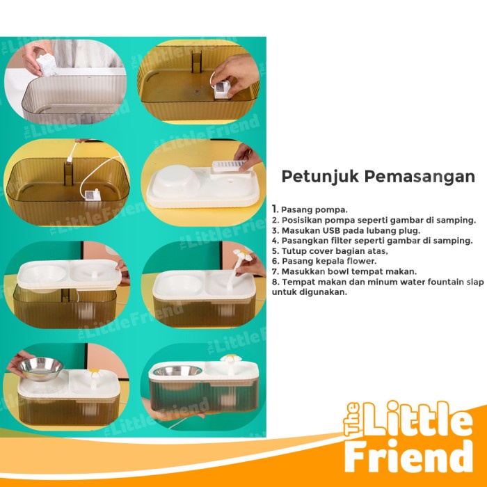 Tempat Wadah Makan Minum Pet Water Fountain Anjing Kucing Otomatis