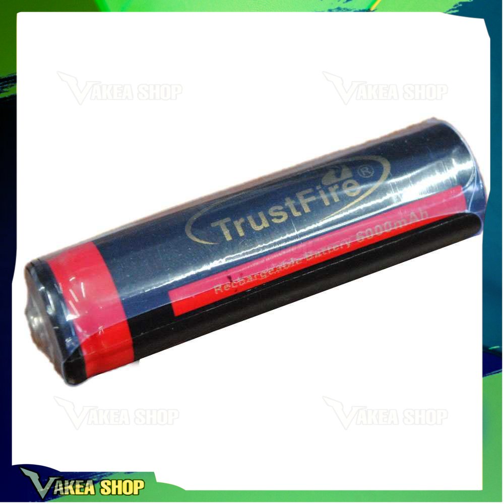 Trustfire Baterai Li-ion 18650 6000mAh 3.7V Button Top - BRC 18650
