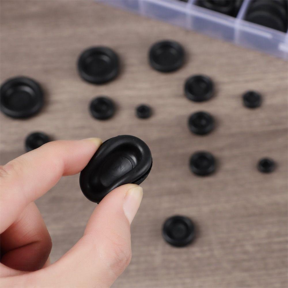 TOP 200pcs Rubber Grommet Reparasi Otomotif Untuk Untuk Steker Kawat, Kabel Firewall Lubang Plug Set Colokan Lubang Solid