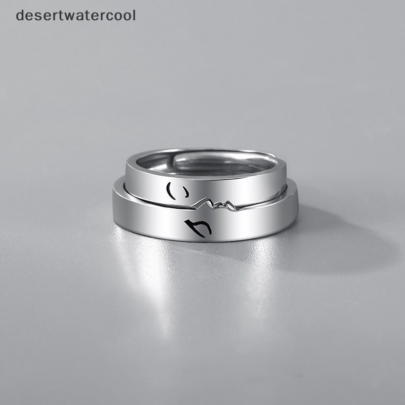 Deid 1pasang Kiss Matching Ring Pasangan Persahabatan Kekasih Pasangan Cincin Adjustable Rings Set Lovers Ring Perhiasan Hadiah Untuk Wanita Pria Hadiah Martijn