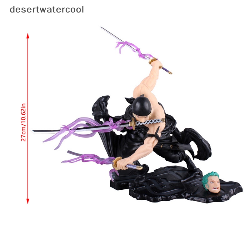 Deid One Piece Action Figure Three- Fighg Skill Roronoa Zoro Model Anime Dekorasi PVC Mainan Hadiah Martijn