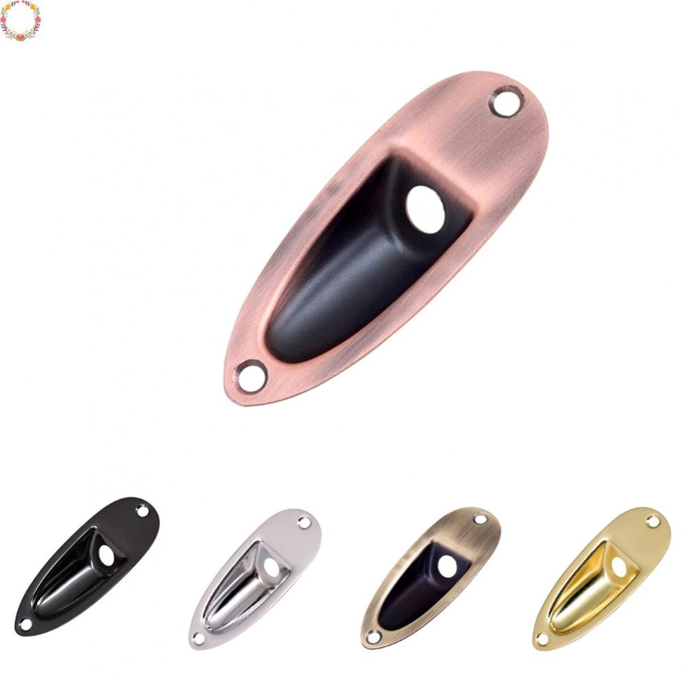 1pcs Untuk Strat Style E-Guitar Jack Plate Plat Jack Input Gitar 81.5*32*13mm