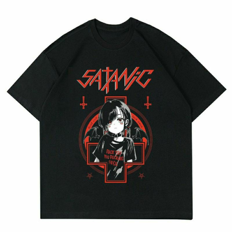 BAJU SATANIC | T-SHIRT SATANIC BLACK | KAOS SATANIC | BAJU KAOS PRIA | BAJU SATANIC VINTAGE | BAJU O