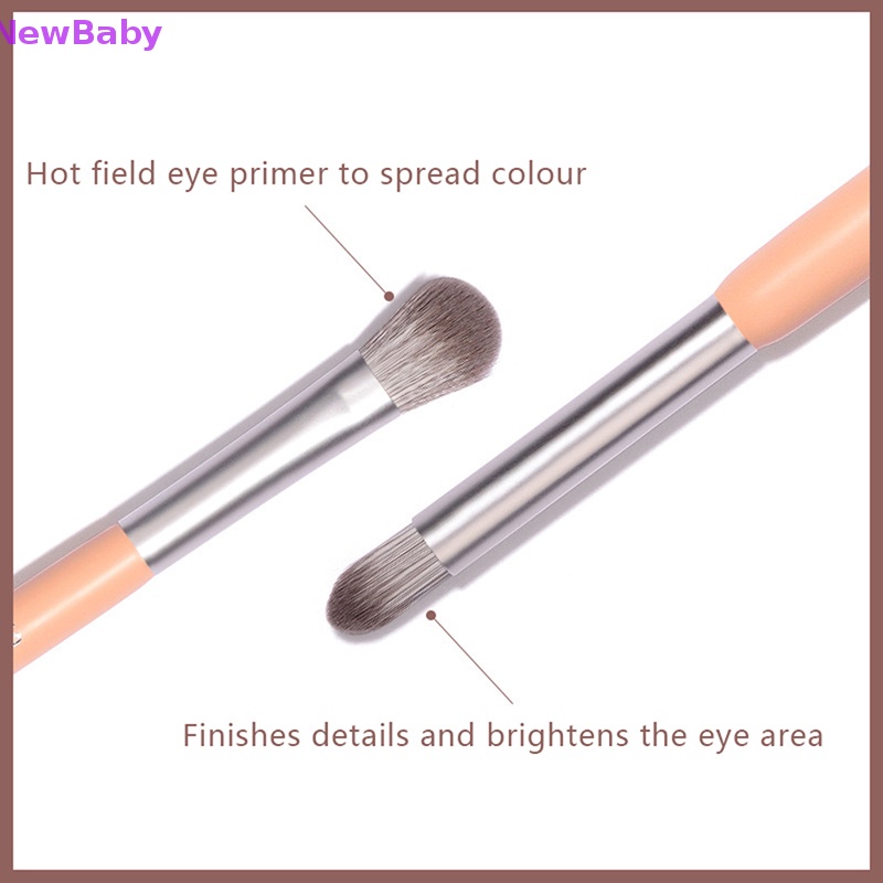 Newbaby 1PC Sikat Pewarna Mata Dua Ujung Noda Detail Highlight Brush Alat Makeup ID