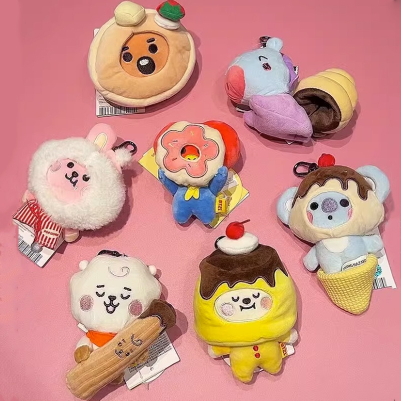 Bt21 Karakter Sweet Things Figure Gantungan Kunci KPOP BTS CHIMMY Cooky Mang Koya Shooky RJ Plush Doll Pendant Keychain