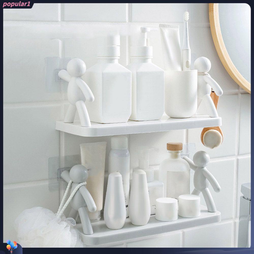 Populer Rak Penyimpanan Rumah Alat Penyimpanan Bantalan Beban Kuat Bebas Pukulan Bumbu Dapur Toples Organizer