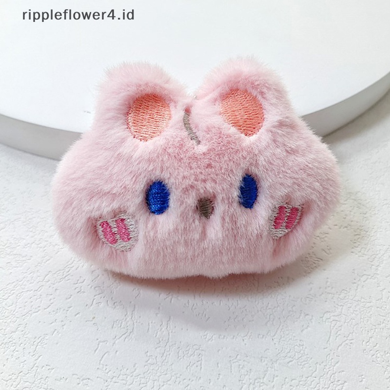 {rippleflower4.id} Kartun Lucu Boneka Plush Strange Strawberry Bear Bros Fashion Wanita Dan Anak-Anak Alas Kaki Aksesoris Pakaian~