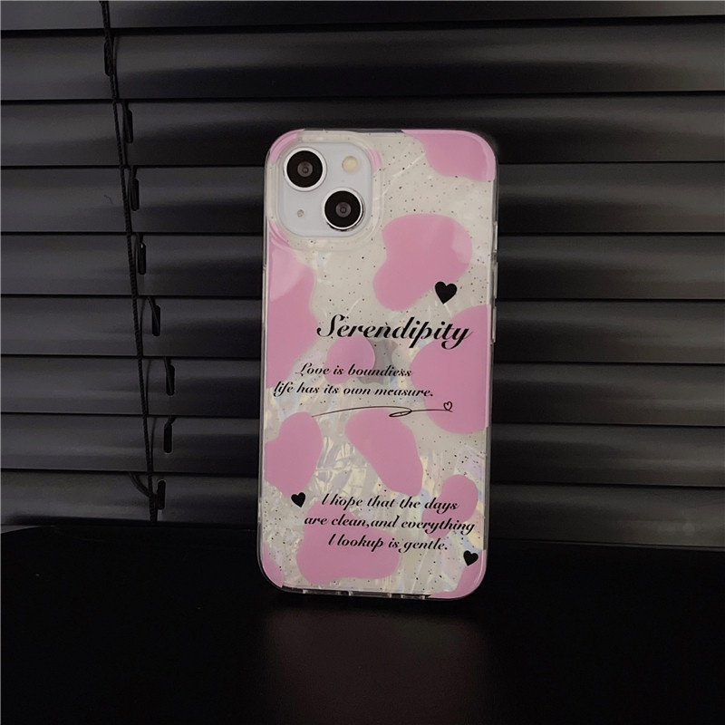 Ins Pola Sapi Cocok Untuk iPhone 14 Pro Max Casing Ponsel iPhone Pola Cetak Dua Lapis Kompatibel Dengan Iphone13 13pro 13prm iPhone 11 11pro 14plus 12Pro Max Casing Ponsel TPU Tahan Guncangan