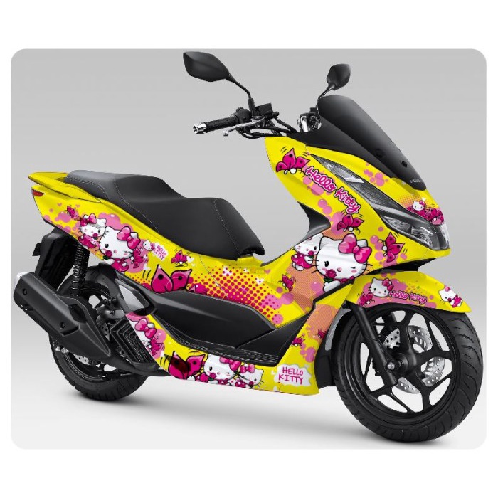 Stiker PCX Full Body - Decal Full Body Motor Honda PCX 150 / 160 -  Hello Kitty - Kuning, PCX 150