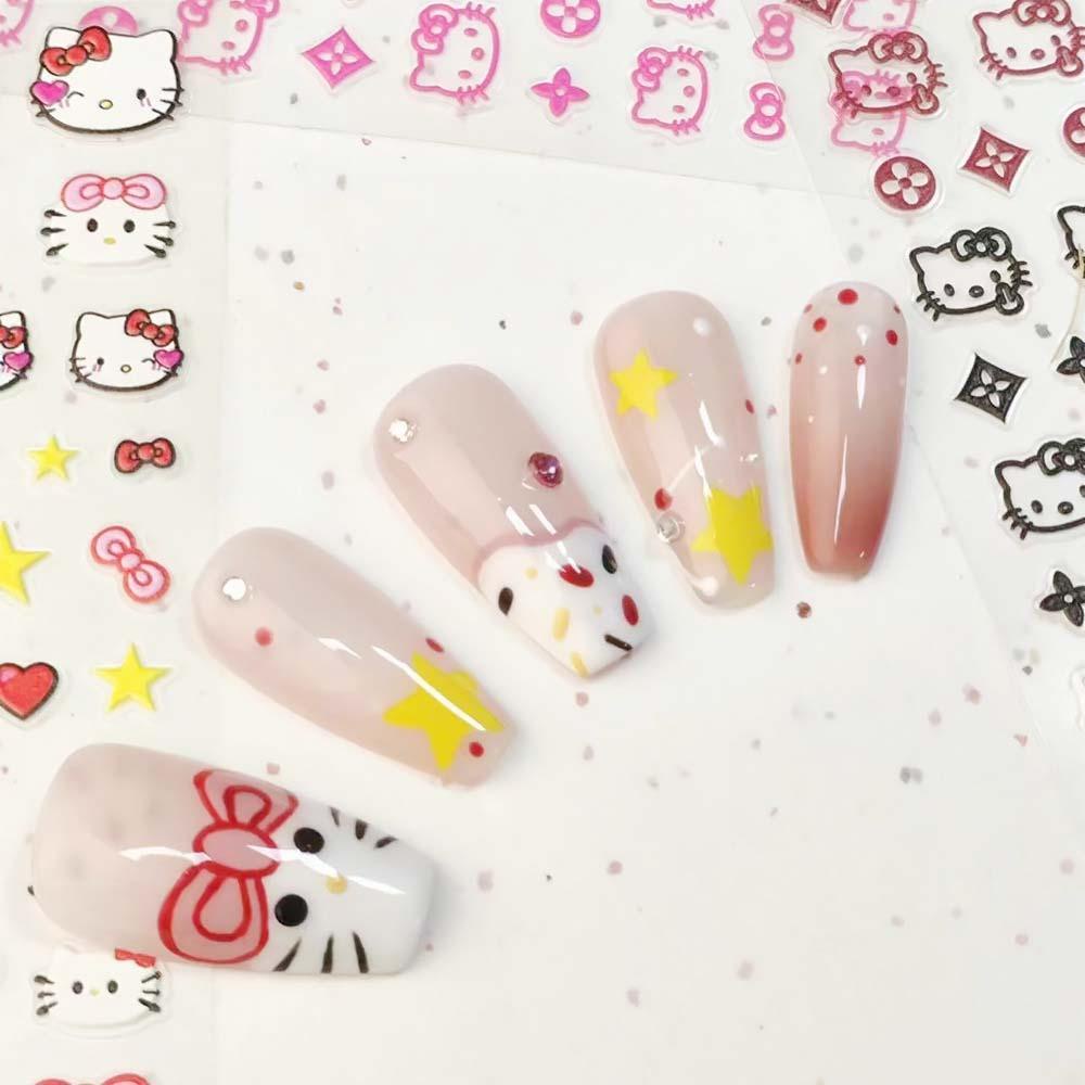 Mxbeauty Stiker Kuku Kucing Kitty Relief Lucu Self Adhesive Dekorasi Kuku