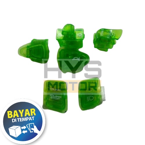 HYC Tombol Saklar Set Warna Transparan Honda Vario Beat Scoopy - Variasi Aksesoris Motor 6 pcs