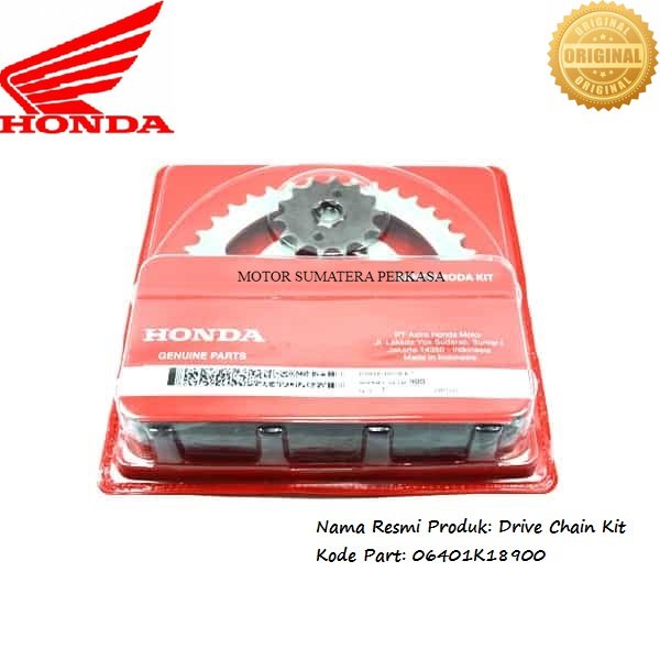 Rantai Roda Kit (Drive Chain Kit) – Verza 150 06401K18900 HONDA ORIGINAL 100%