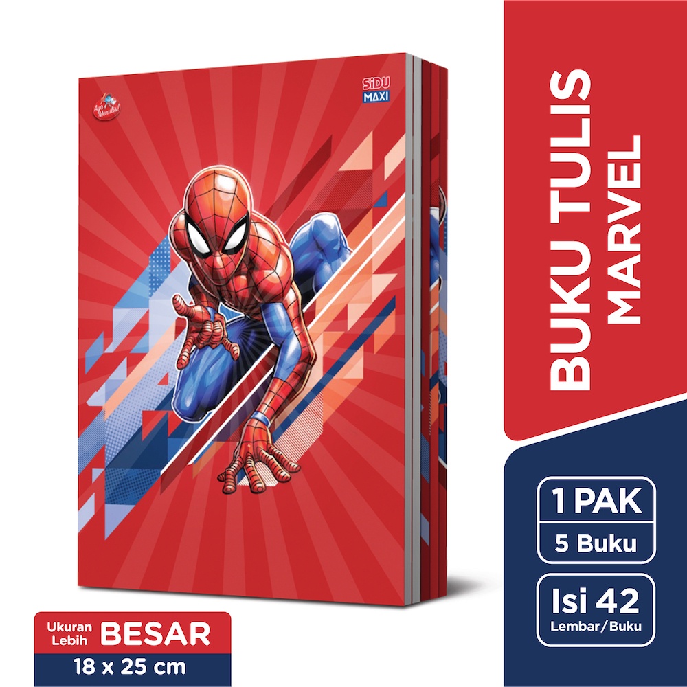 

SiDU Maxi Buku Tulis Marvel 42 Lembar - 5 buku SDU EB 42 MXAV