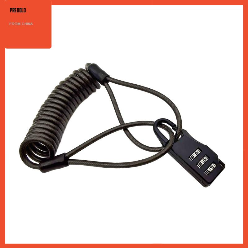 [Predolo] Kunci Kombinasi Dengan Kabel Cable Pengaman Portable Untuk Loker Gym Gerbang Sepeda