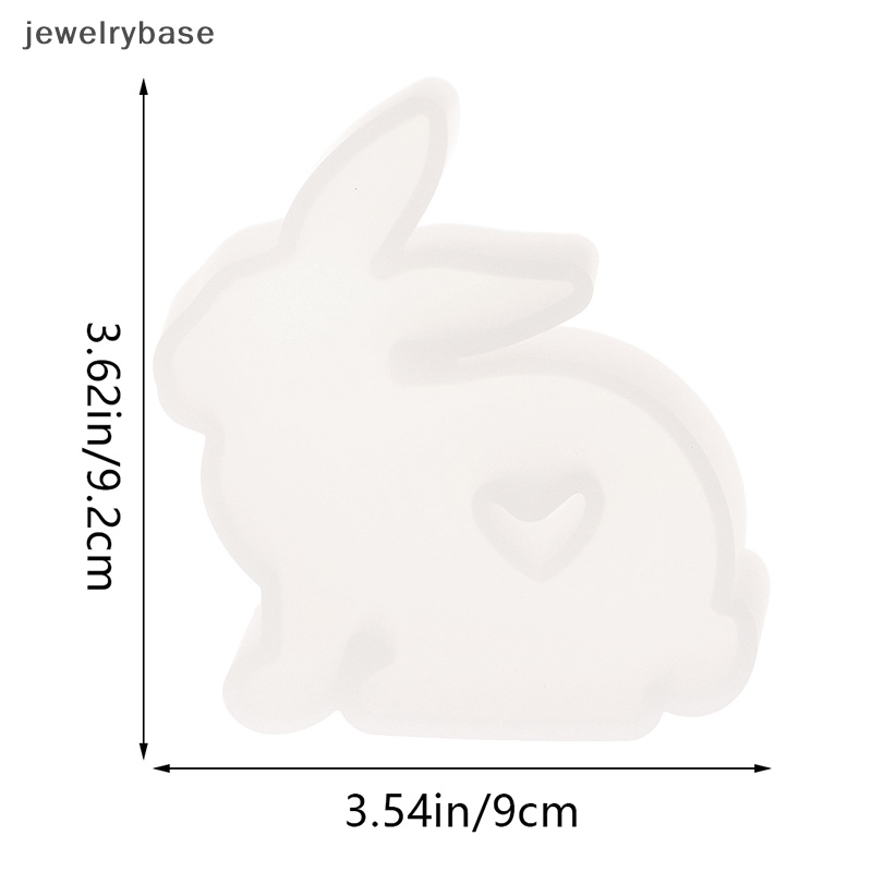 [jewelrybase] 1pc Cetakan Silikon Kelinci Hati Bunny Gypsum Hias Mold Butik