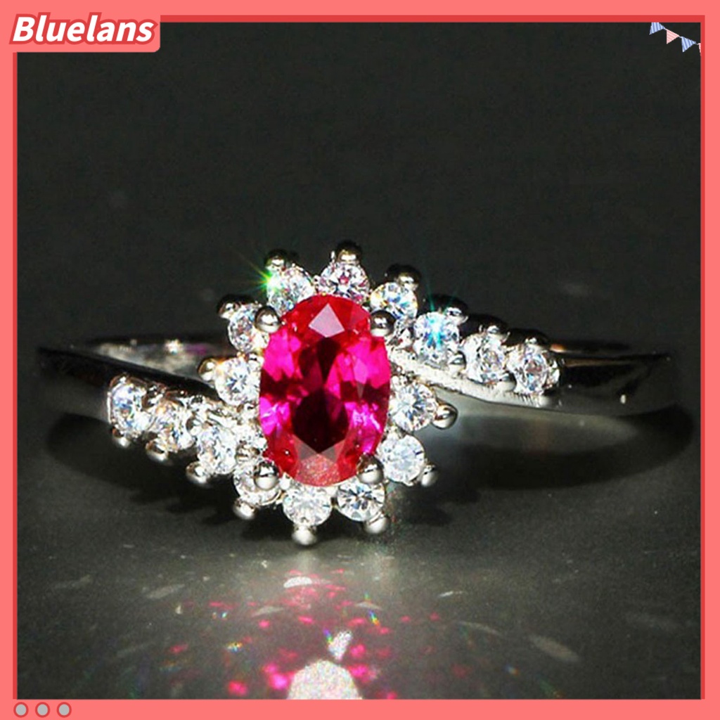 [BLS] Perhiasan Cincin Geometris Pengerjaan Halus Indah Bersinar Cubic Zircon Ring Untuk Pesta