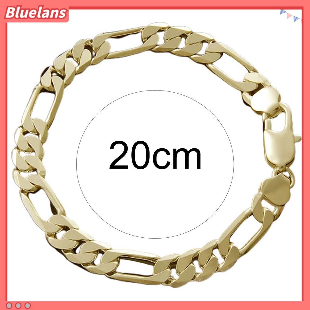 [BLS] Pria Gelang Rantai Hip Hop Perhiasan Electroplating Bright Luster Bangle Hadiah Ulang Tahun