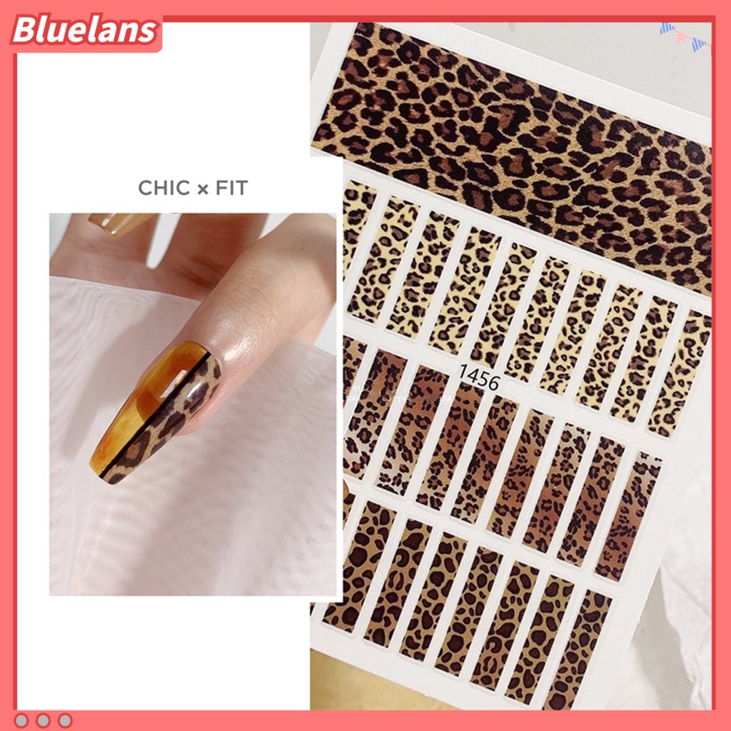 [BLM] Stiker Kuku Efek 3D Hidup Ultra Tipis Populer Leopard Sliders Art Dekorasi Motif Hewan Untuk Manicure