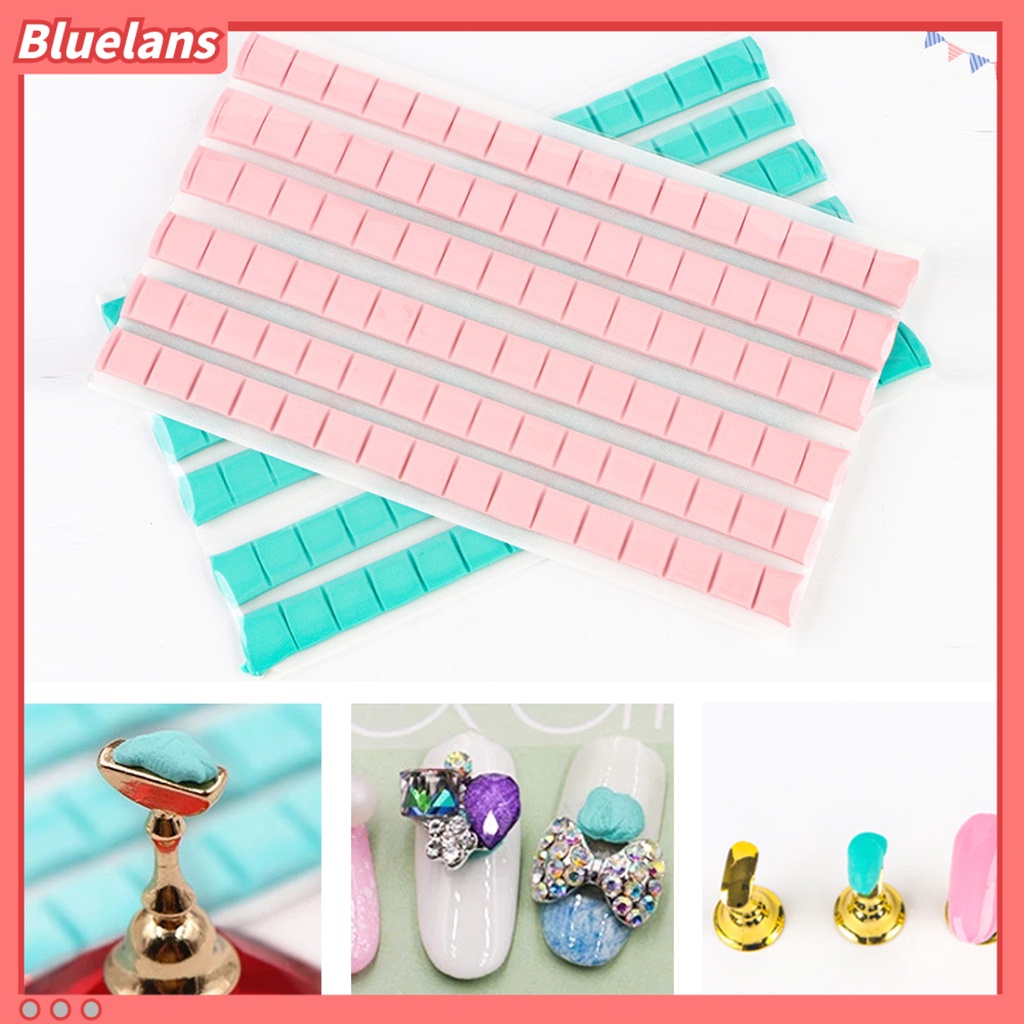 [BLM] Nail Art Clay Anti Lengket Tangan Full Coverage Universal Aman Minimalis Yang Dapat Dilepas Dua Sisi Profesi Reusable Nail Adhesive Lem Clay Manicure Tool