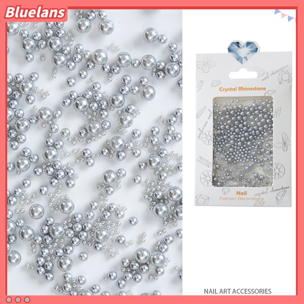 [BLM] 1tas Hiasan Kuku Shiny Stunning Efek Visual Warna Hidup Finishing Matte Ramah Lingkungan Hias ABS Mutiara Imitasi Manik Longgar Dekorasi Kuku Perlengkapan Kuku