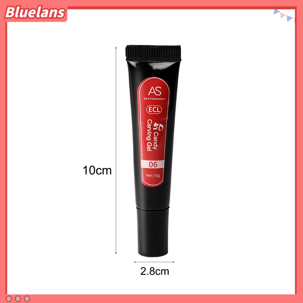 [BLM] 10g Nail Color Polish Wash-Free Finger Art Ukir Permen Warna Lukisan Gel 3D UV Art Polish Untuk Perempuan