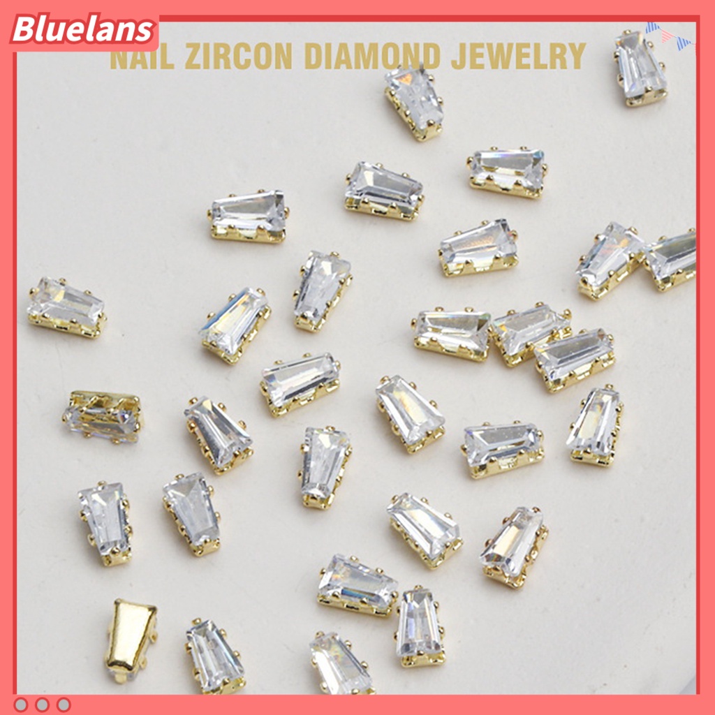 [BLM] 10pcs Nail Art Charm Zircon Anti-Gores Tahan Jatuh Mudah Di Tempel High Gloss Claw-wrapping Nail Aksesori Nail Supply