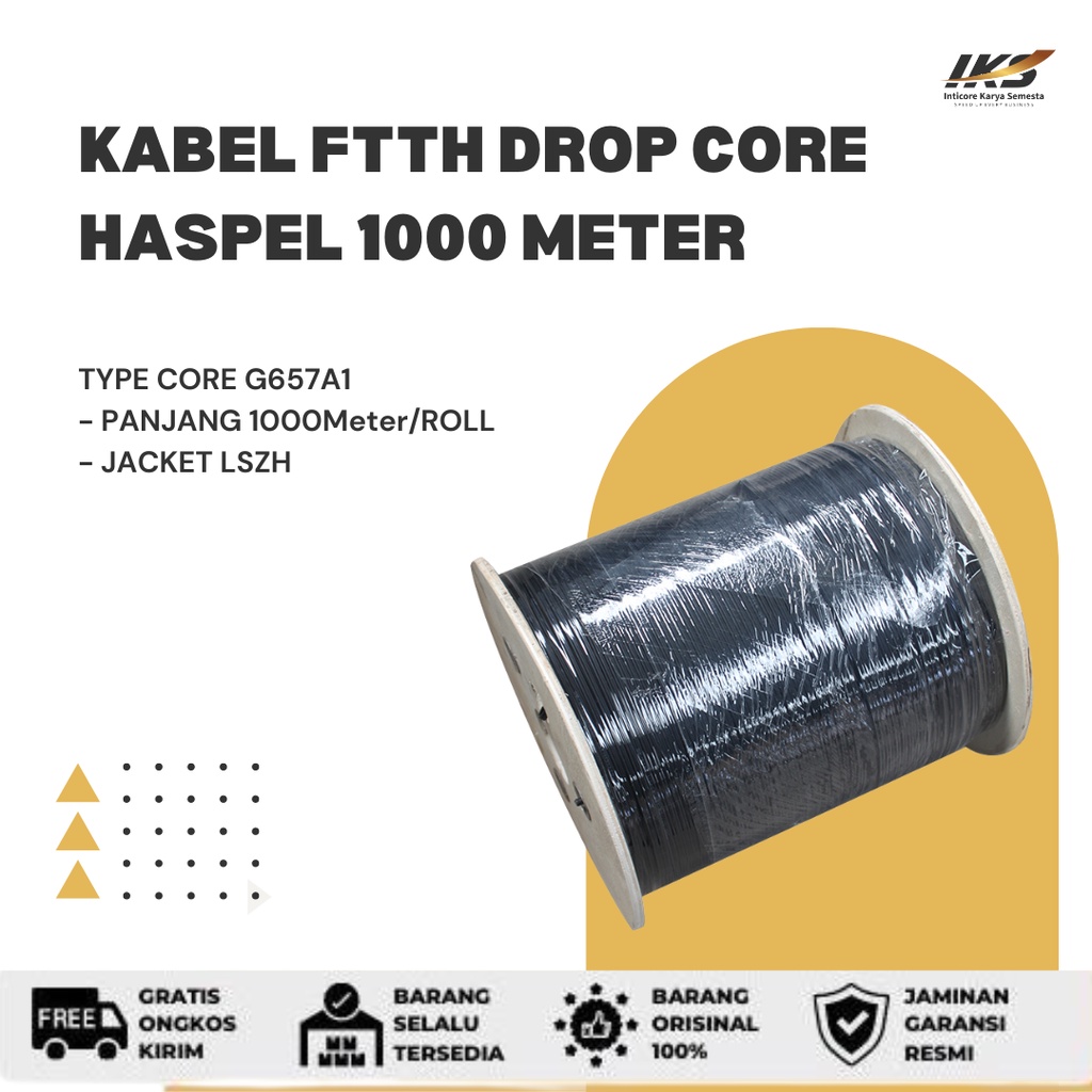 Kabel FTTH Drop Cable Haspelan 1000m