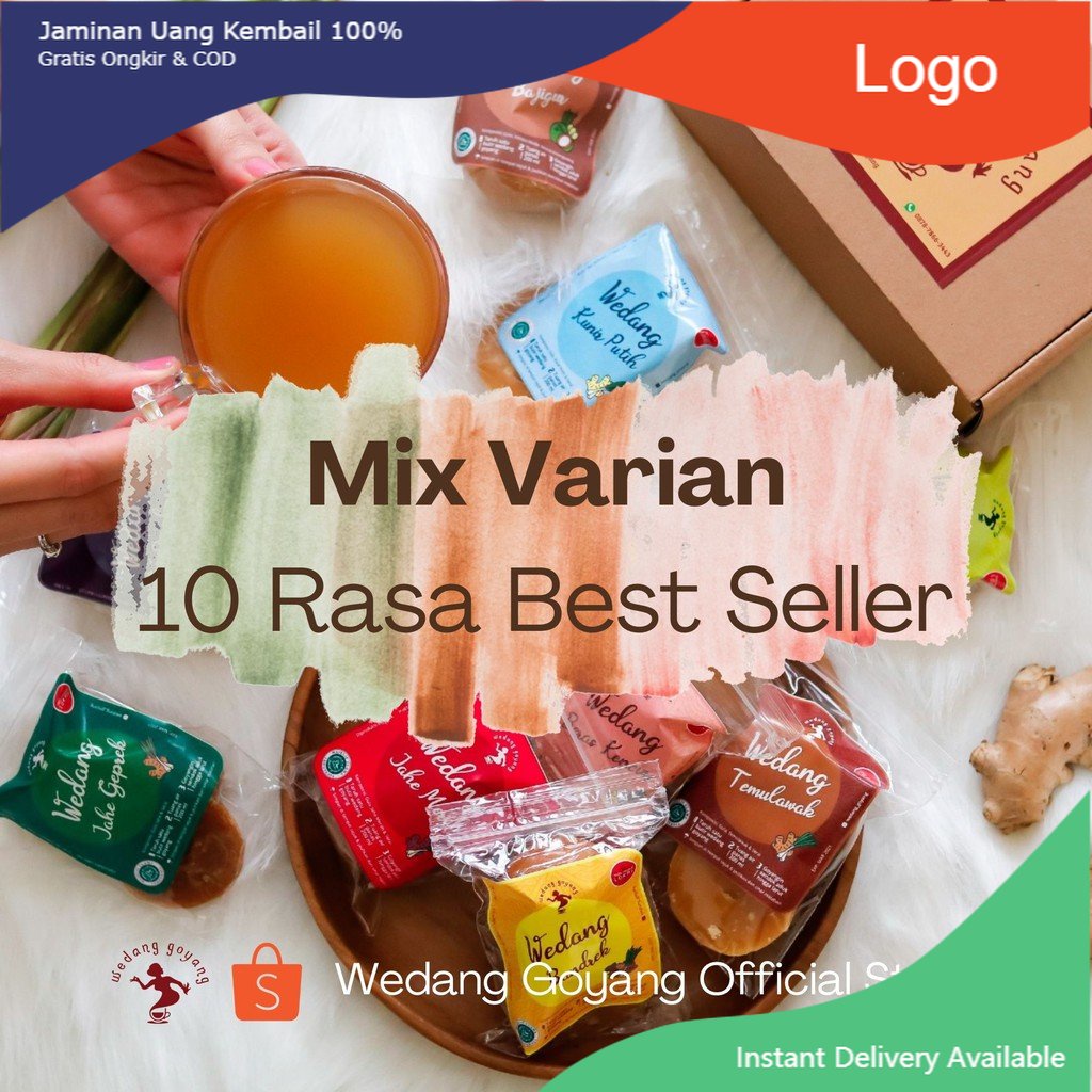 

Wedang Goyang Mix Varian Best Seller 10 Rasa / 30 seduhan