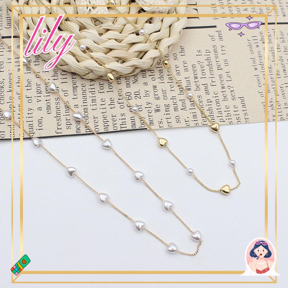 Lily Chain Star Retro Mutiara Rantai Emas Anti Jatuh Lanyard