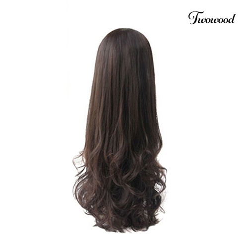 Twowood Fashion Wanita Cosplay Seksi Keriting Bergelombang Setengah Kepala Rambut Band Rambut Ekstensi Wig