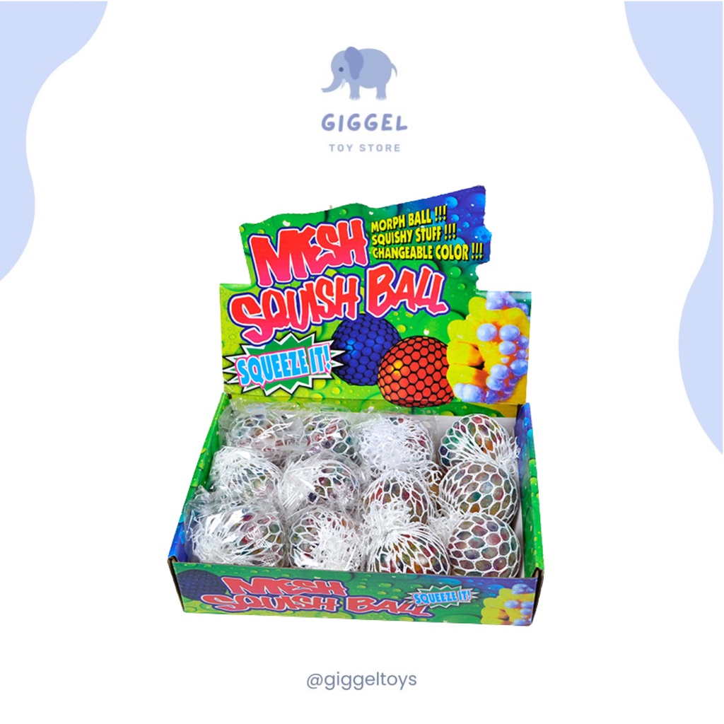 [ Giggel ] Mesh Squishy Ball / Mainan Squishy Bola Anggur Anti Stress Ukuran Besar 5 cm / Bola Remas