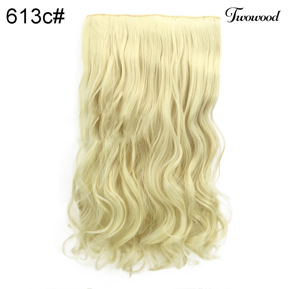 Twowood 50cm Fashion Curly Wavy Clip In Hair Extension Cosplay Wanita Sopak Sintetis