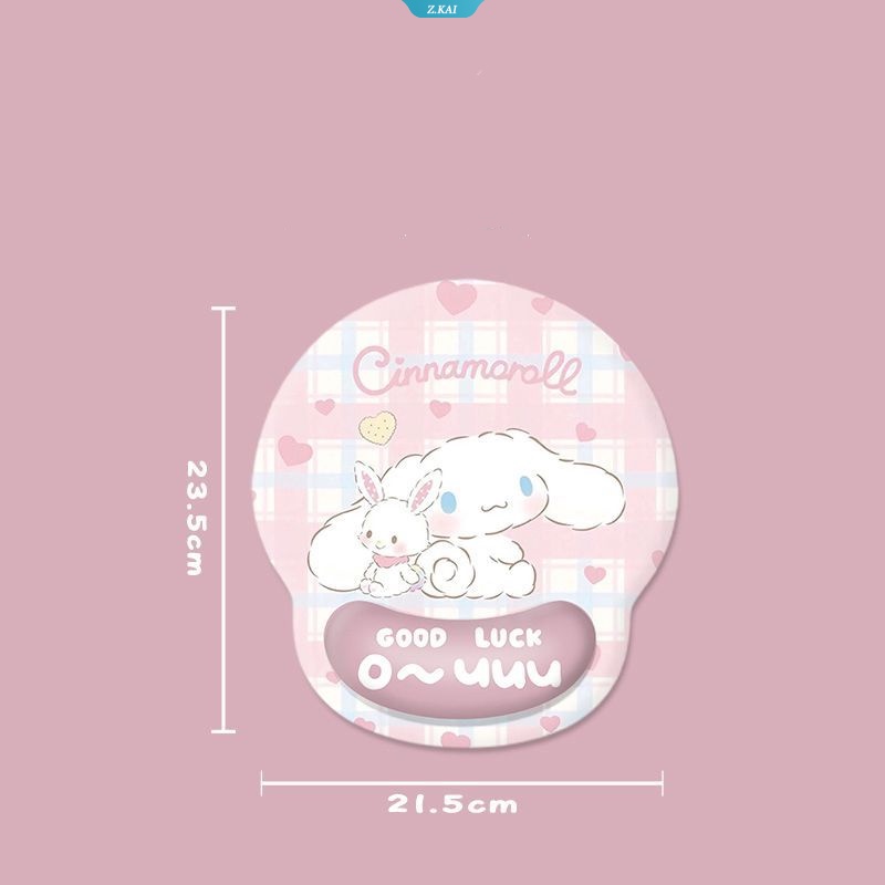 Lucu Sanrio Karakter Kartun Beruang Kuromi Dorm Kantor Cewek Komputer Mouse Pad Lembut Dan Nyaman Pelindung Tangan [ZK]