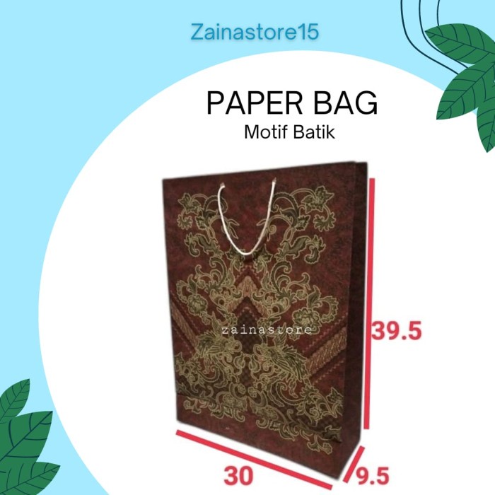 

[SC] paper bag batik/tas kertas/ukuran 30x40/1pak isi 12pcs