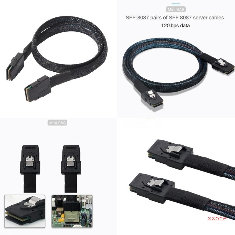 Zzz Kabel Adaptor Mini Internal SFF-8087 Male to SFF-8087 Male Connector Server Hard Disk SSD Power Extension Cord Wire