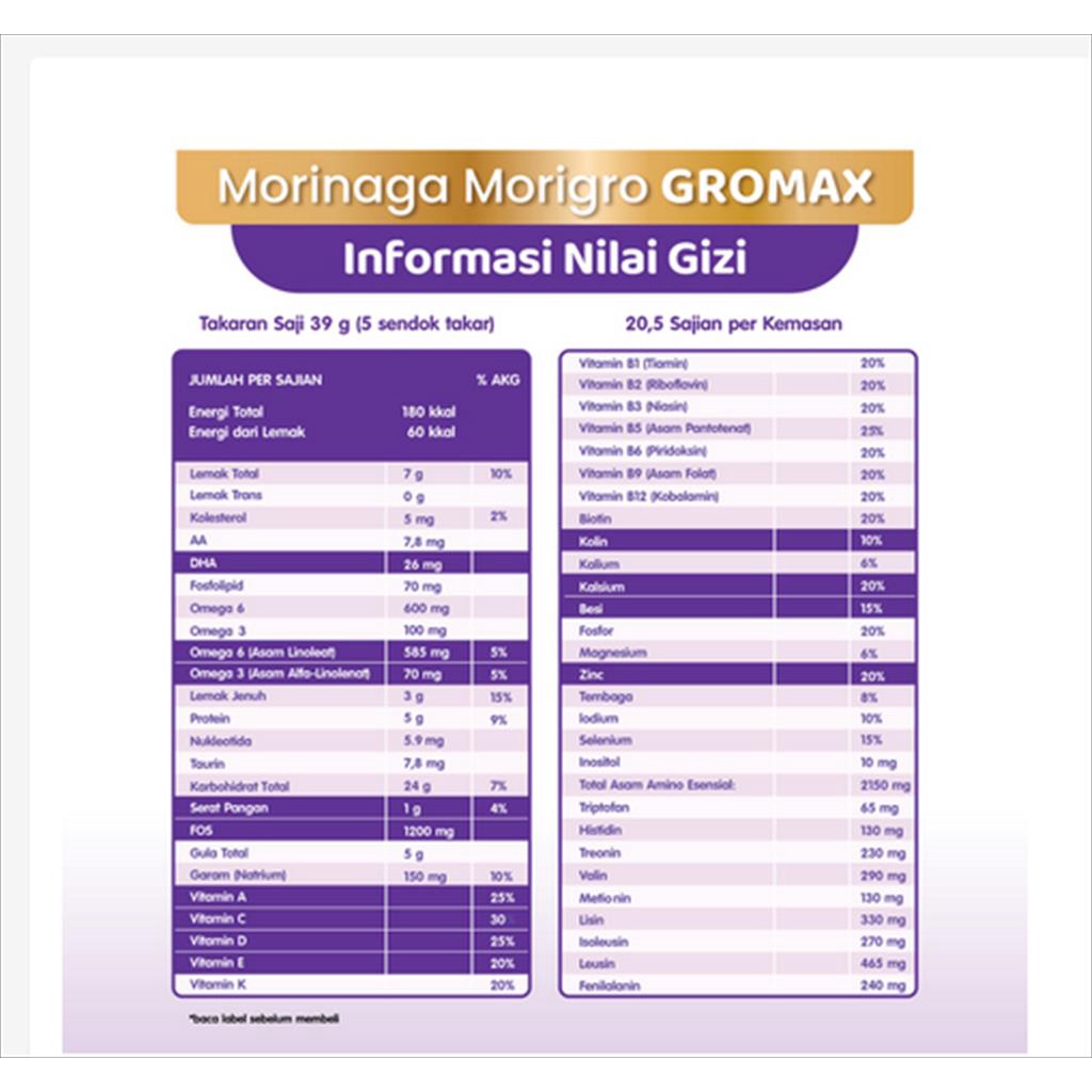 MORIGRO GROWMAX VANILA MADU  200GR