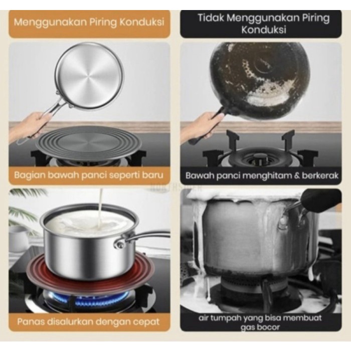 Plat Tatakan Alas Panci Kompor Anti Gosong Konduksi Diffuser Gas