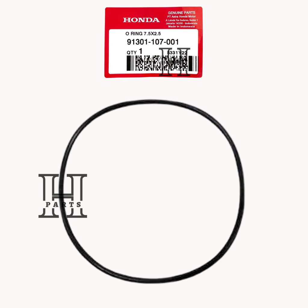 ORING O-RING SEAL SIL OLI TUTUP TIMING GEAR NOKEN AS 7.5×2.5 GL MAX PRO MEGAPRO TIGER 91301-107-001 ASLI ORIGINAL AHM HGP HONDA