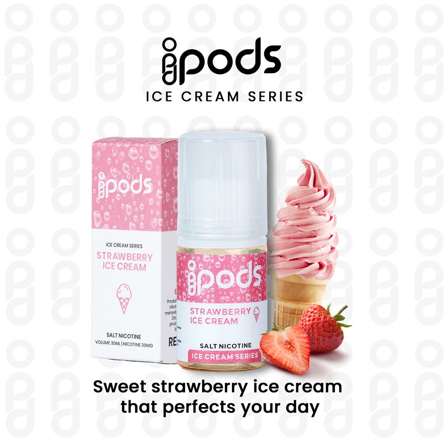 idPods Strawberry Ice Cream SaltNic 30ML by RaffiAhmad x JVS Authentic