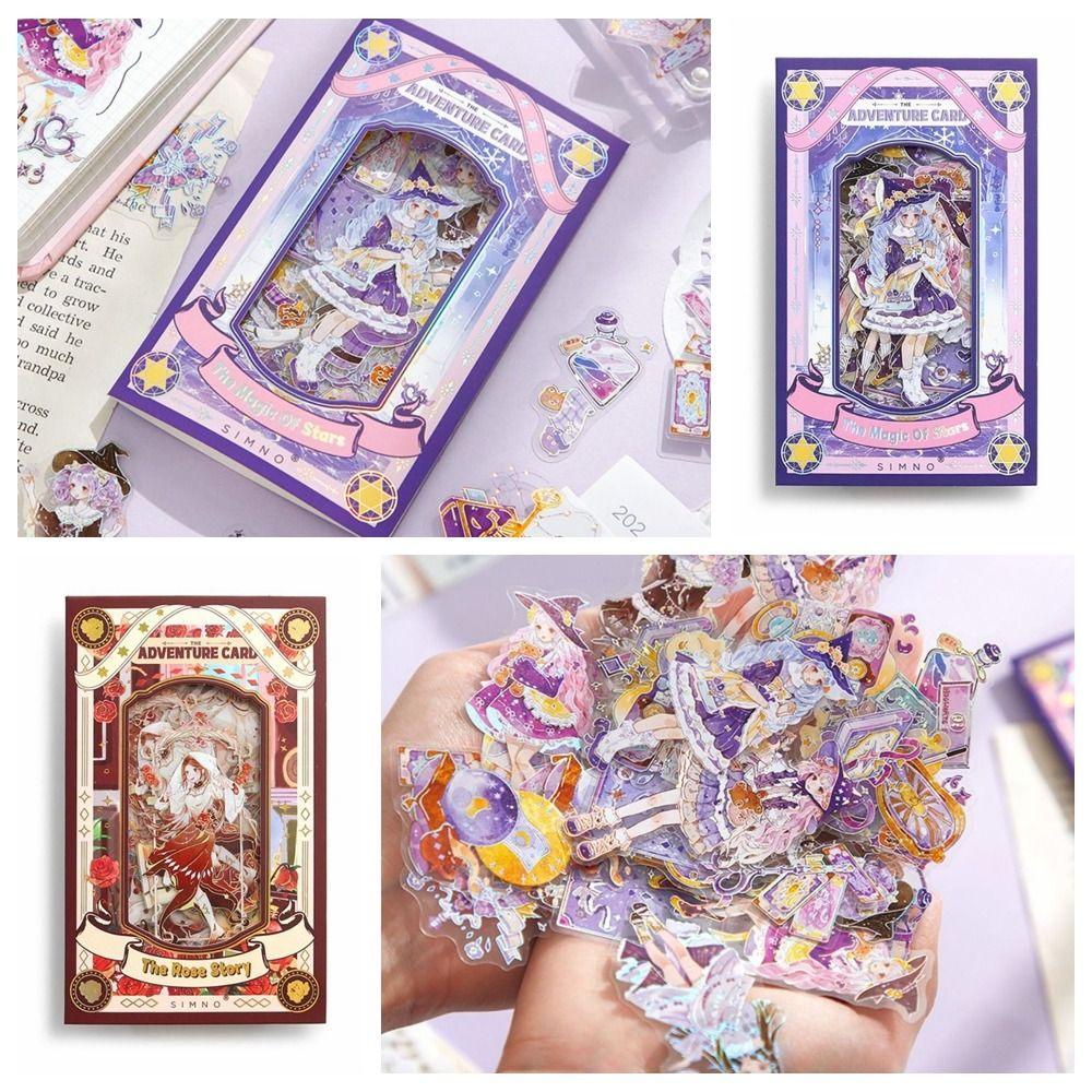 Mxbeauty DIY Kolase Stiker Kawaii Anak Scrapbooking Siswa Tangan Akun Anak Alat Tulis Guka Goo Card Sticker