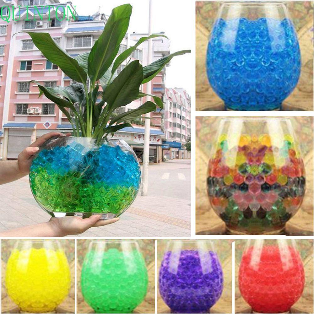 Quinton Mutiara Air Pearl Shaped Weeding Mud Grow Magic Jelly Balls Tanah Lumpur Air Mutiara Tanaman Air Bunga Jelly Vas Kristal Dekorasi Ocean Baby Balls