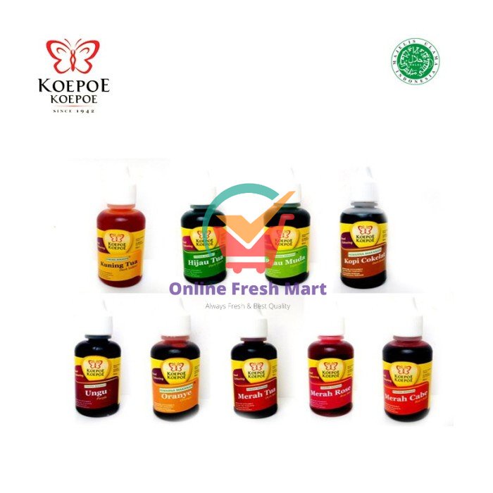 

Pewarna makanan koepoe 30 ml HALAL - Kuning Muda - Online Fresh Mart Denpasar