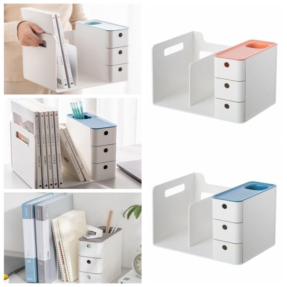 Mxbeauty Desktop Organizer Kreatif Multi-Layer Sederhana File Organizer File Folder Kotak Penyimpanan File Rak Buku Stand Buku Kapasitas Besar Untuk Pelajar