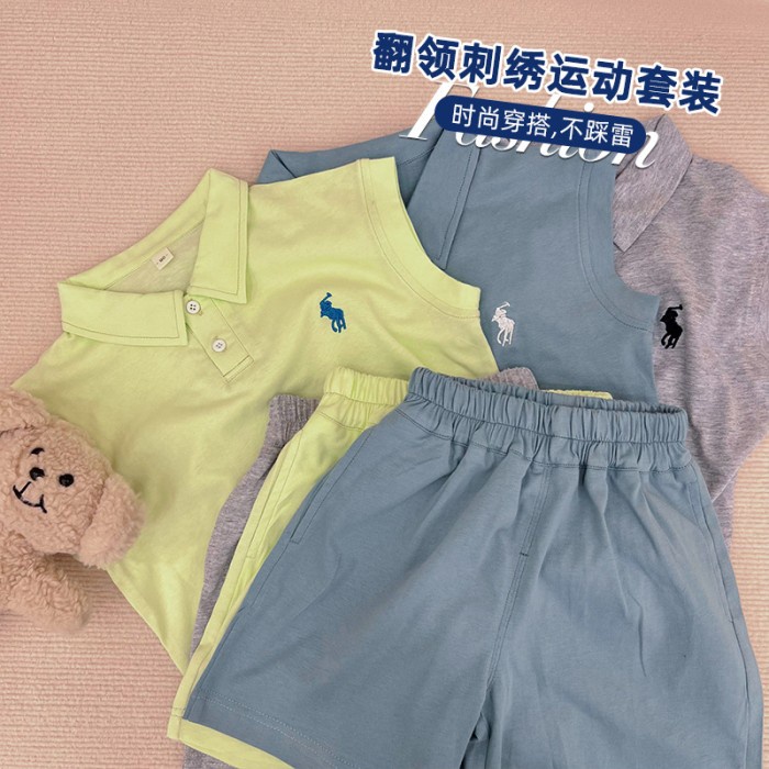 Polo ralph kerah set anak perempuan umur 3-8 tahun/ Polo set anak