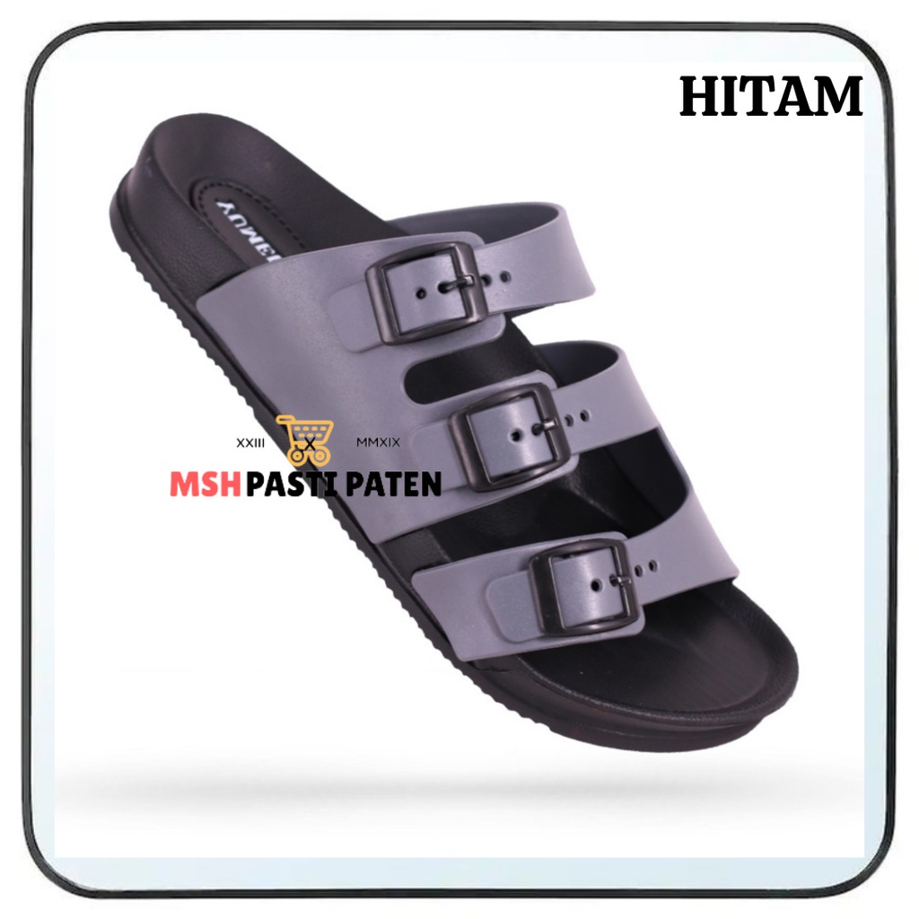 COD!! YUMEIDA GT 9071 UKURAN 38-43 Sandal selop pria dewasa bahan karet Sandal gesper pria