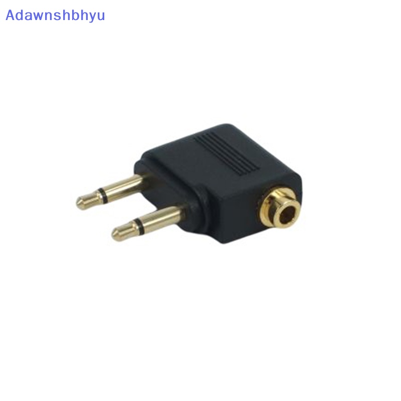 Adhyu Adaptor Konverter Headphone Audio Jack 3.5mm Lapis Emas Untuk Pesawat Pesawat Travel Earphone Mono Audio Converter Travel Jack Plug ID