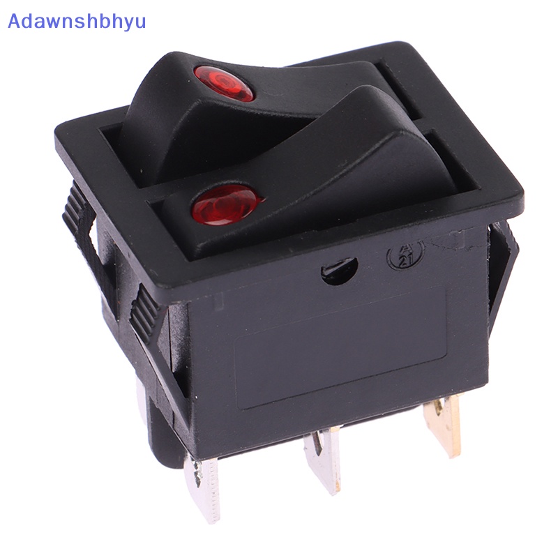 Adhyu KCD3-606 Saklar Rocker Ganda Dengan Lampu ON/OFF 6Pin Power Button Switch Electric Baking Pan Saklar Pemanas Listrik 16A~250V AC ID