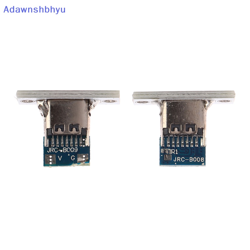 Adhyu USB Jack Type-C 2Pin 2P 4P Waterproof Strip Line Sambungan Solder Female Connector Jack Charging Port USB Tipe C Socket Connector ID