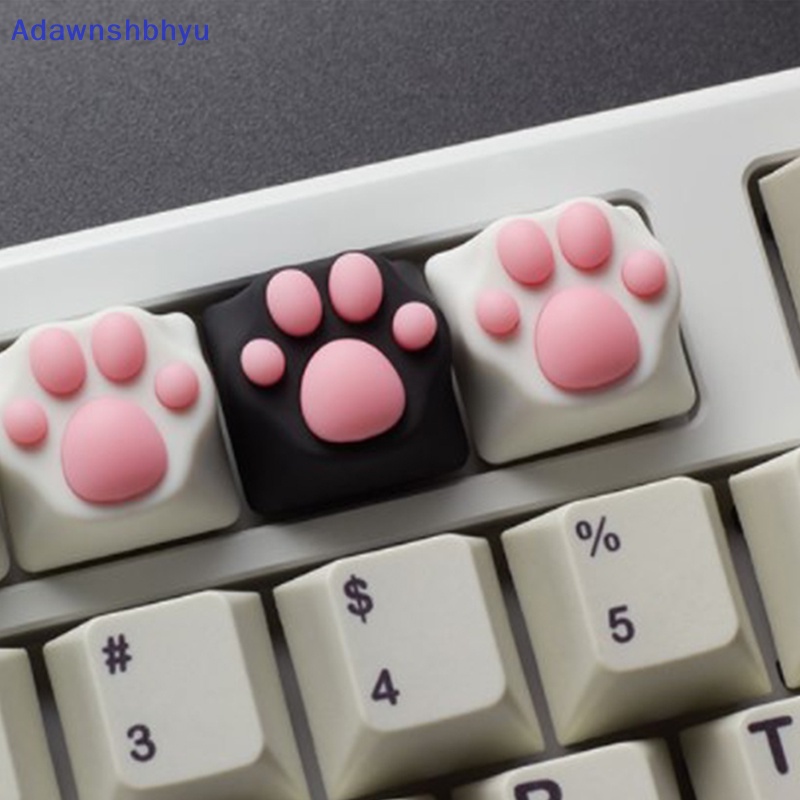 Adhyu Kepribadian Disesuaikan ABS Silikon Kitty Paw Artisan Cat Paws Keyboard keyCaps ID